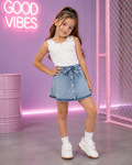 Conjunto Falda Jean Brillos