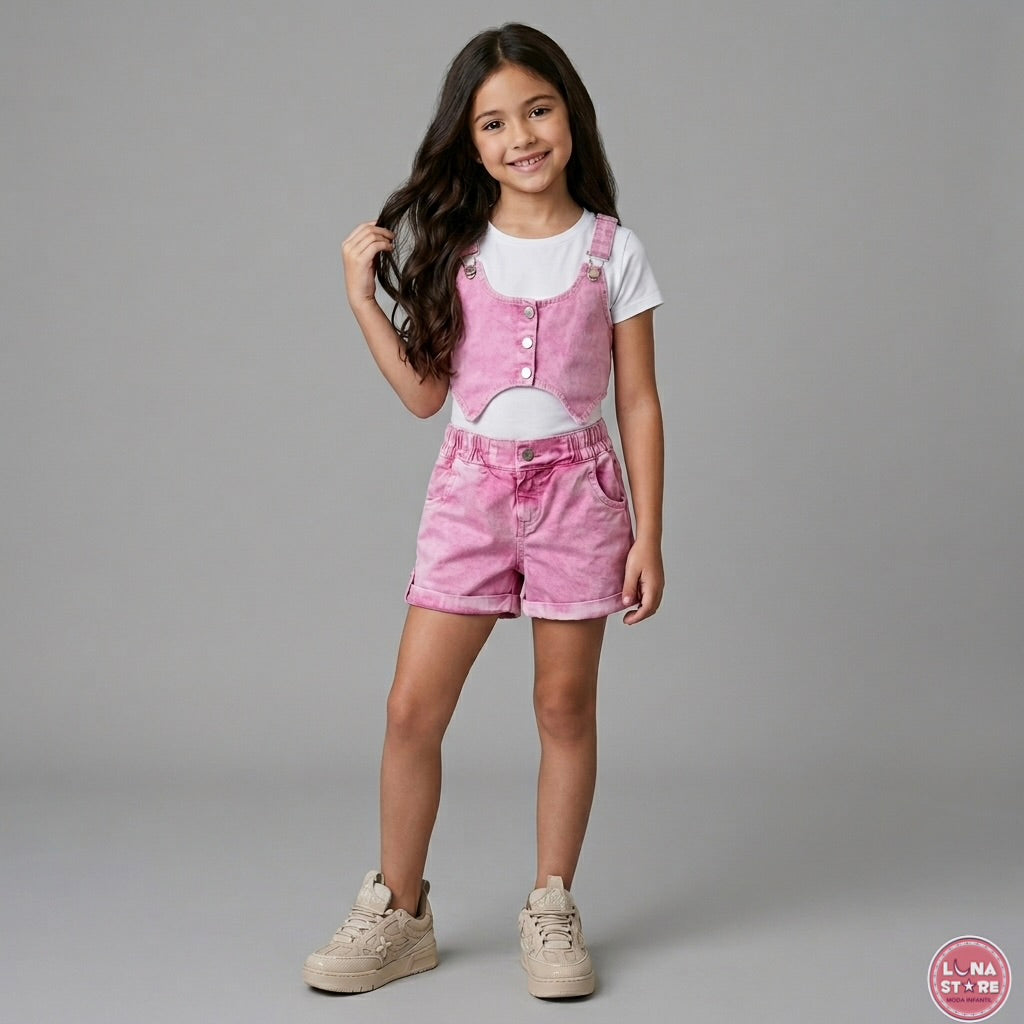 Set DENIM x3 piezas Rosa