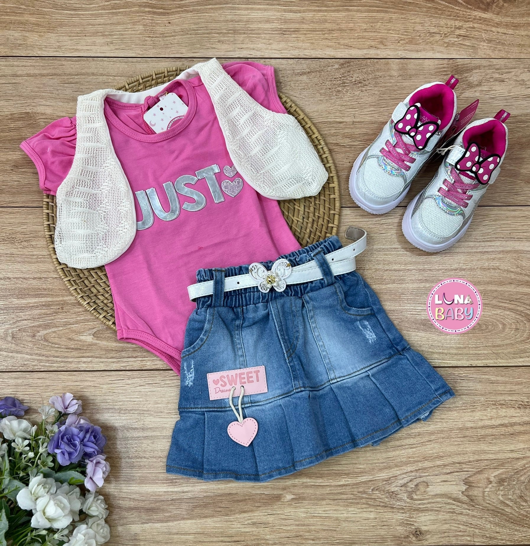 Set x3 piezas de Faldashort Talla 6/12M