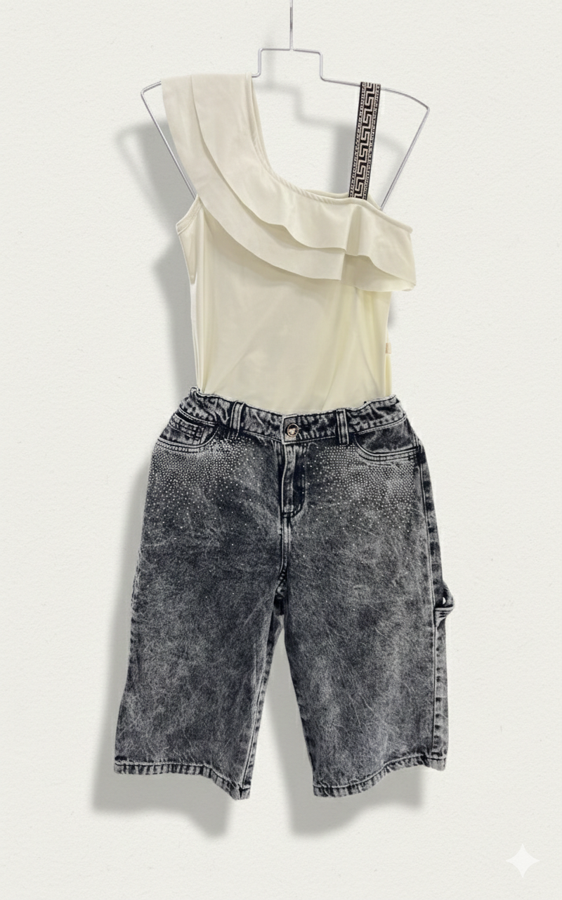 Conjunto de Bermuda Brillos con Body