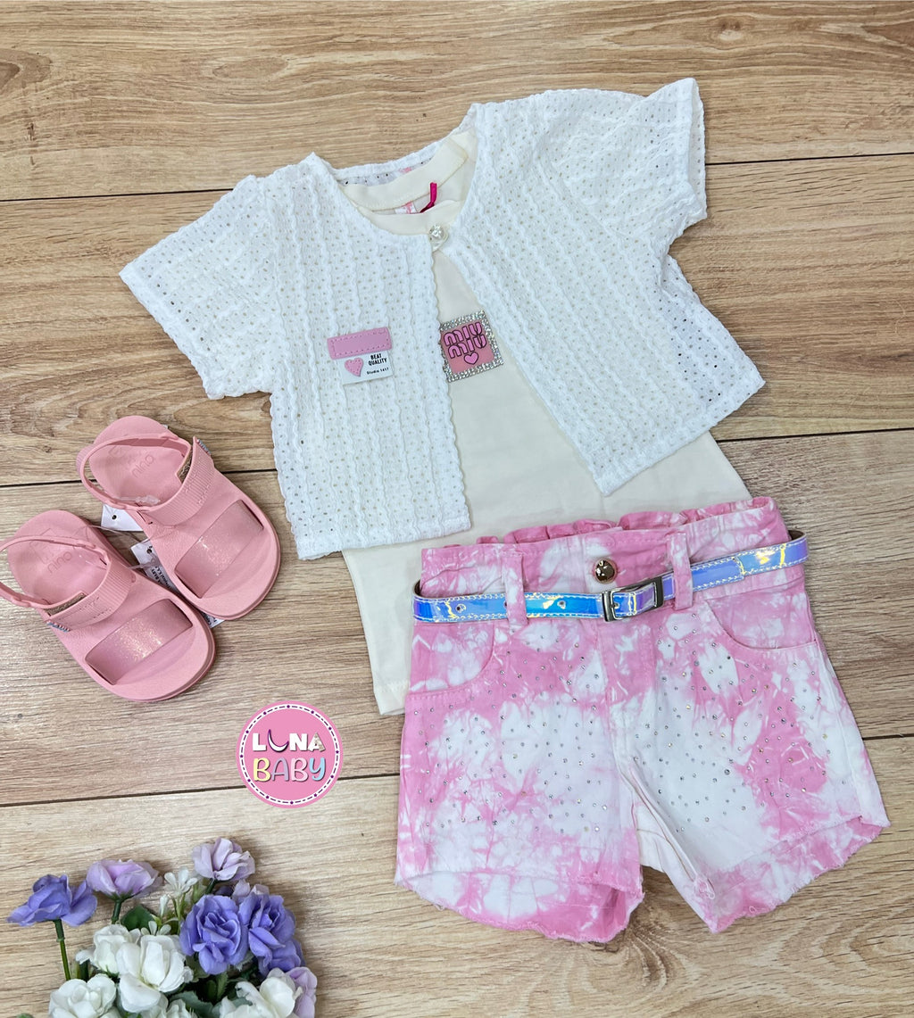 Set x3 Piezas de Short Talla 12/18M