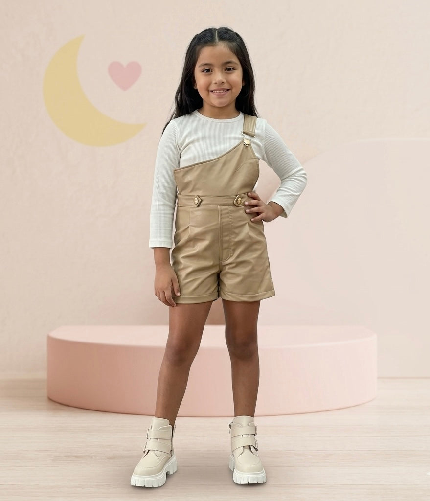 Conjunto de Overol tipo Cuero