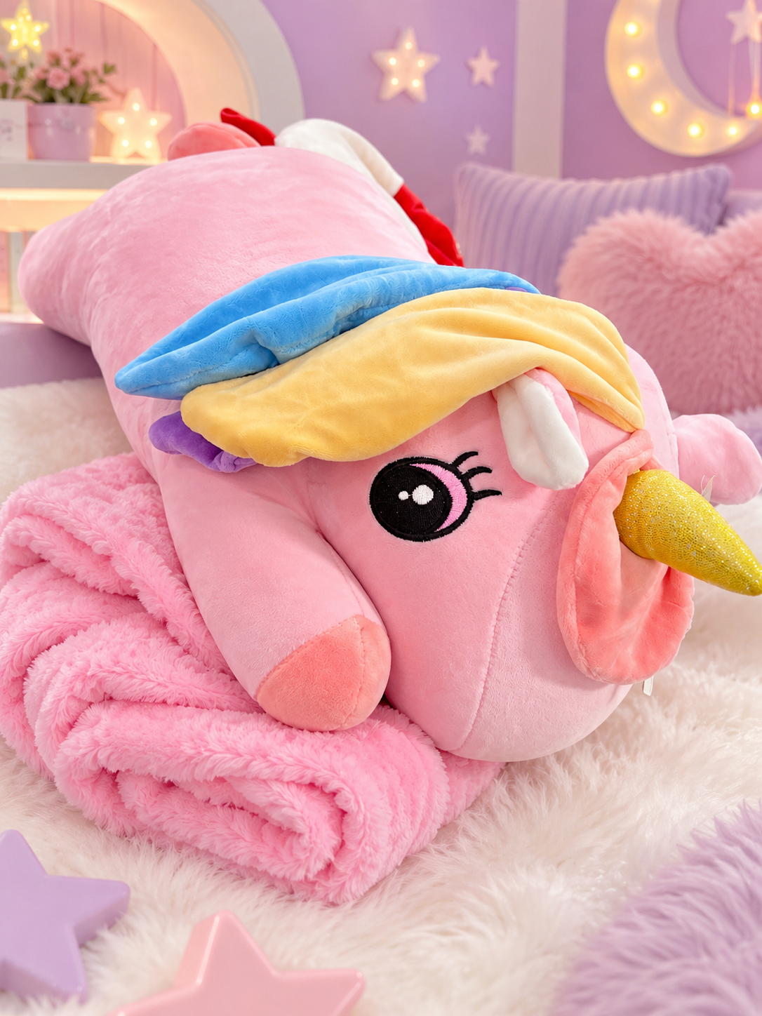 Peluche Unicornio+Cobija