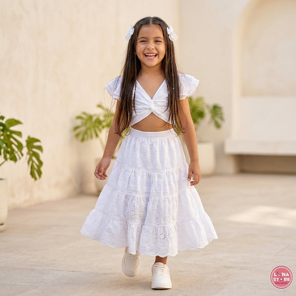 Conjunto de Falda Larga