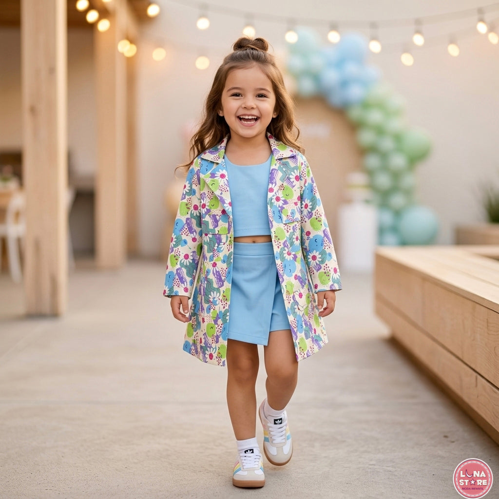 Set x3 Piezas de Blazer y FALDASHORT