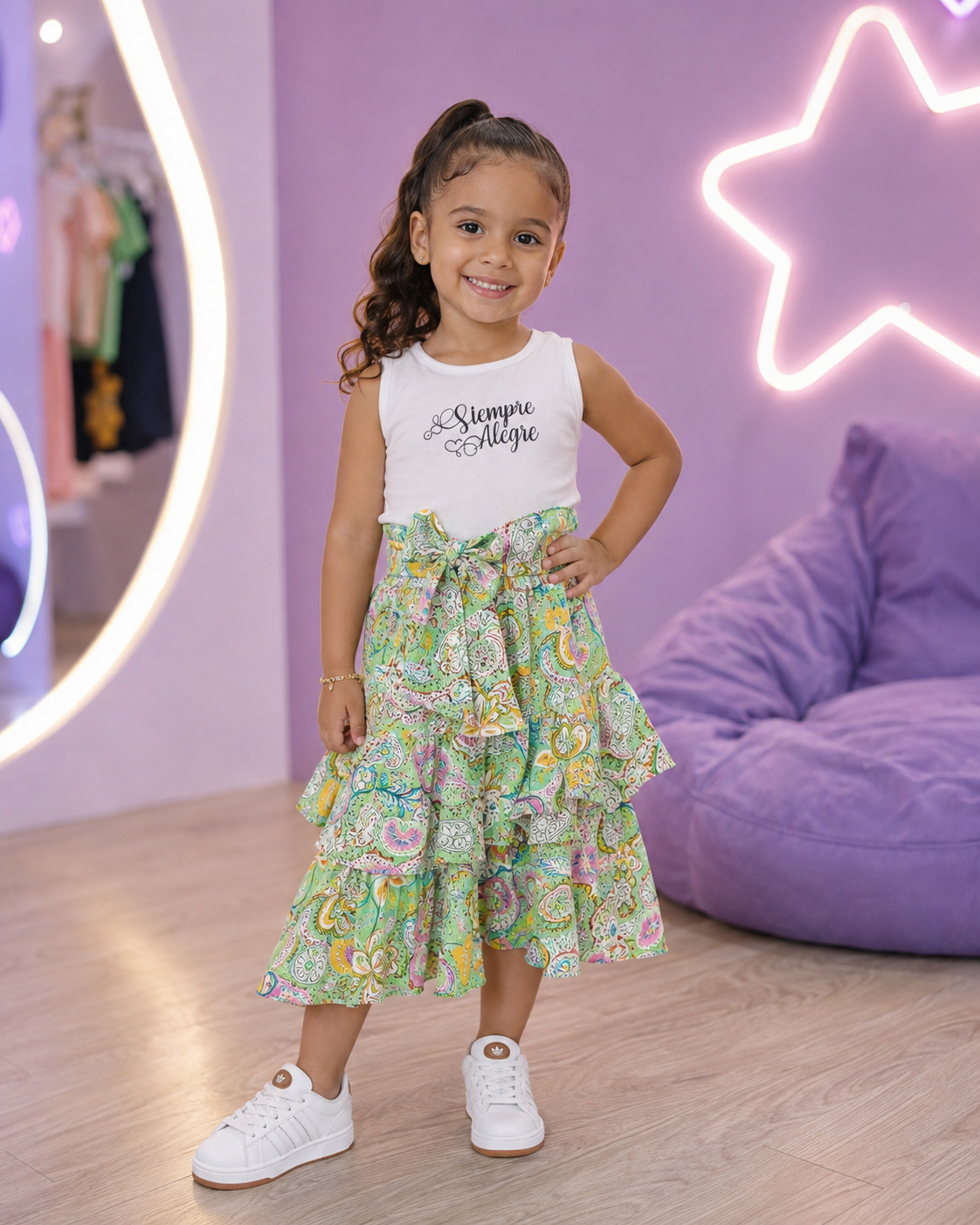 Conjunto de Falda Larga