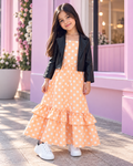 Vestido con Chaqueta tipo cuero